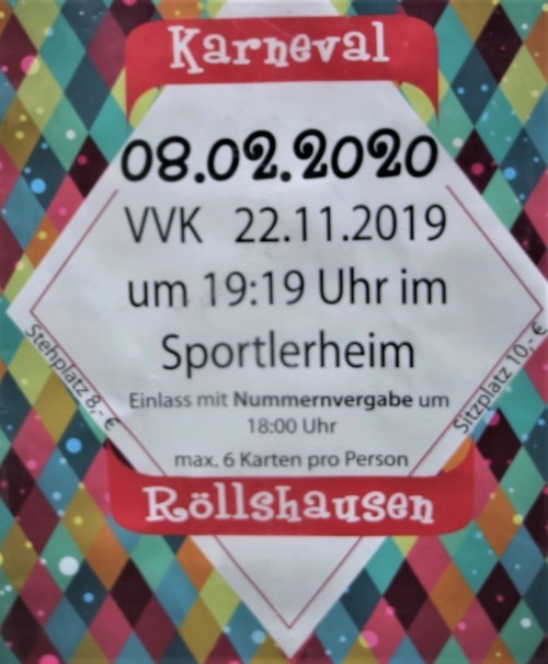 HEUTE: Kartenvorverkauf für Karneval 2020