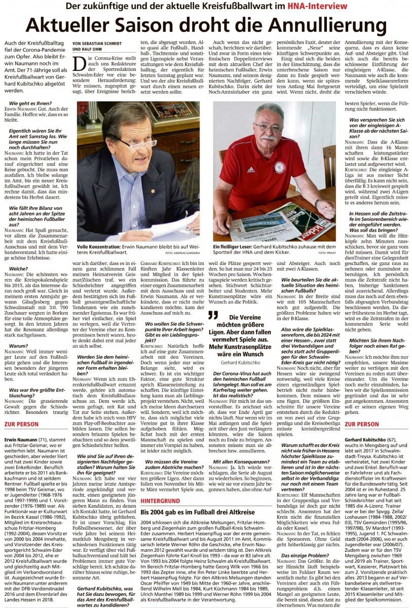 Zur Lage des Seniorenfußballs im Schwalm-Eder-Kreis