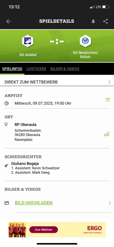 Heute Testspiel in Oberaula !