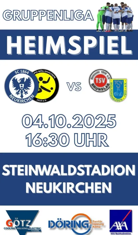 Samstag: SG Neukirchen/Röllsh. vs Brunslar/W. Gruppenliga
