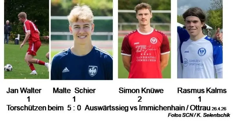 Aktuelle Torjäger der SG Neukirchen/Röllshausen-Teams