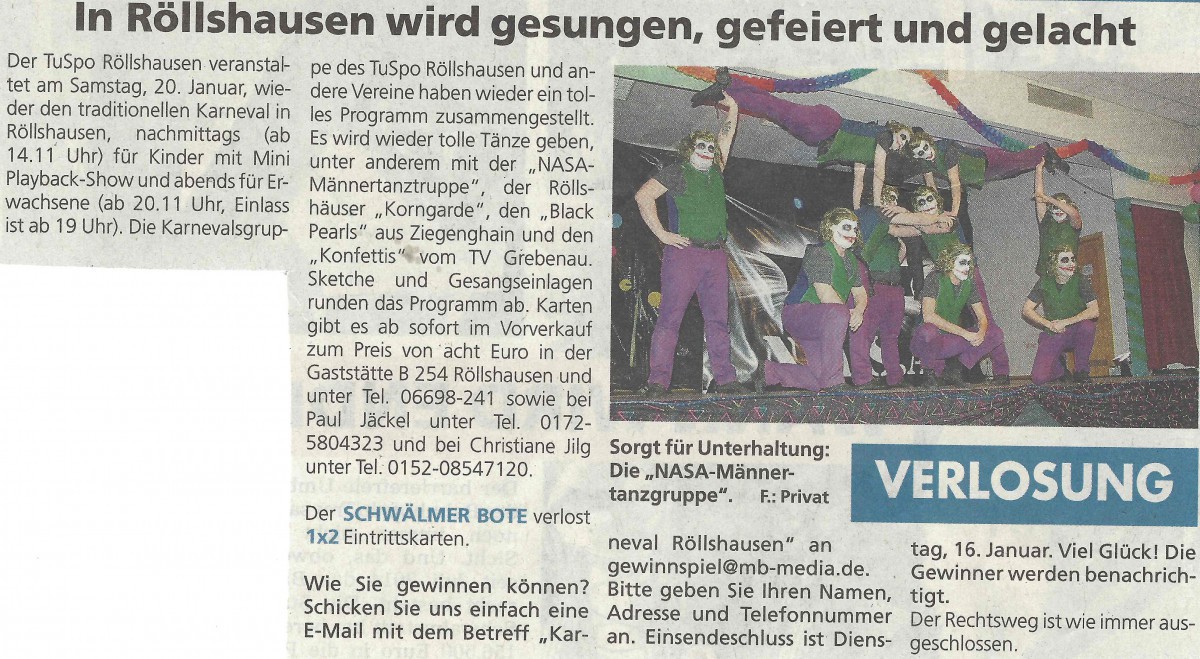 Presseschau: TuSpo-Karneval 2018