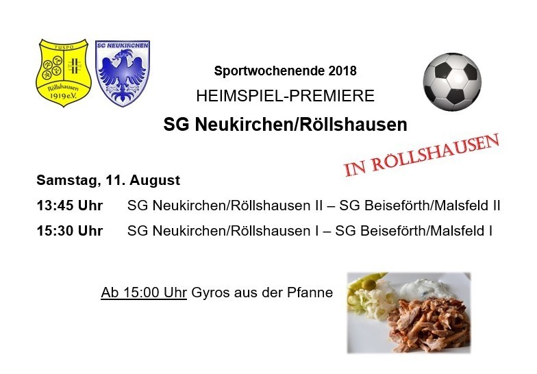HEUTE: Heimspiel-Premiere SG Neukirchen/Röllshausen
