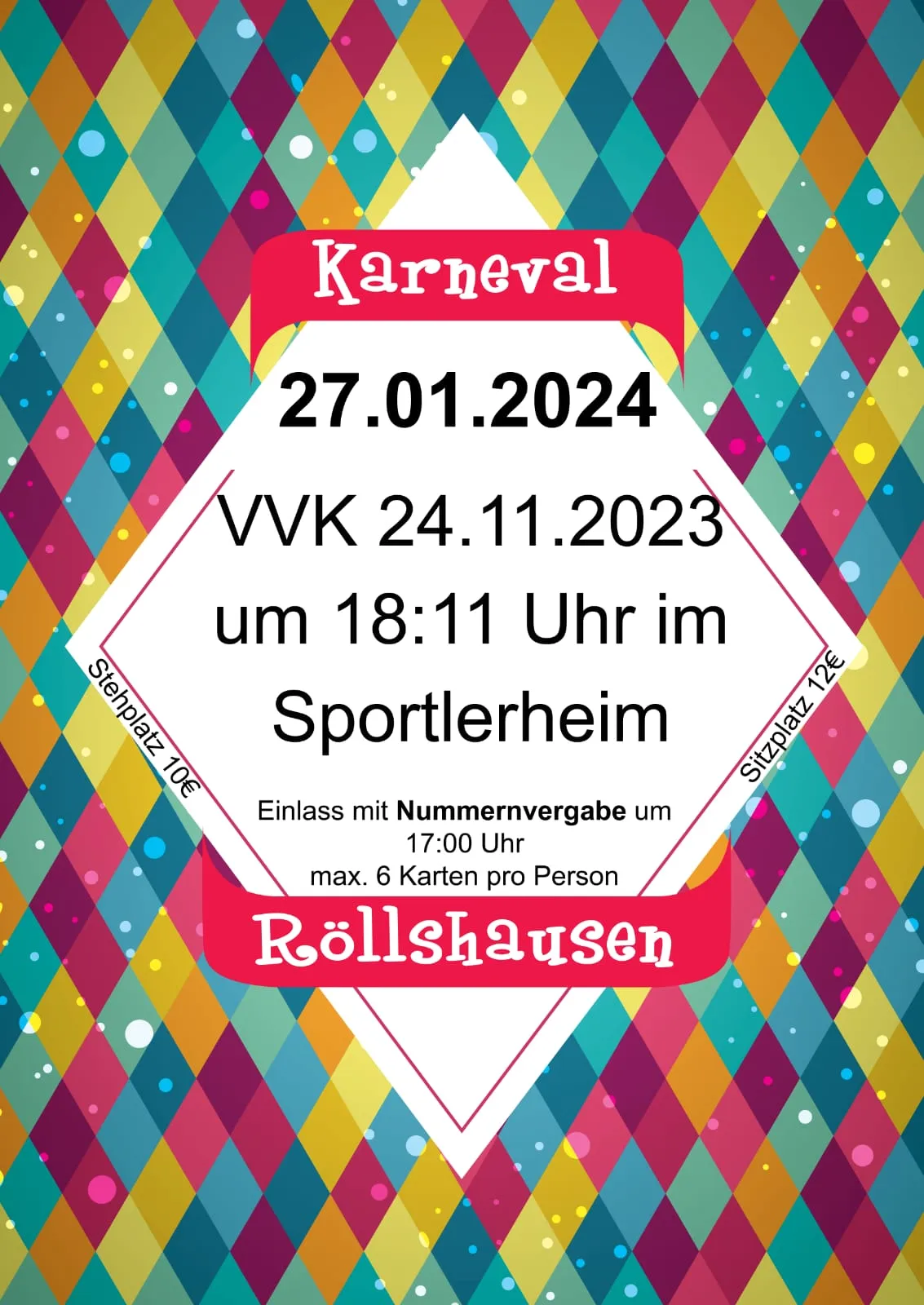Bald Vorverkauf für Karneval 2024