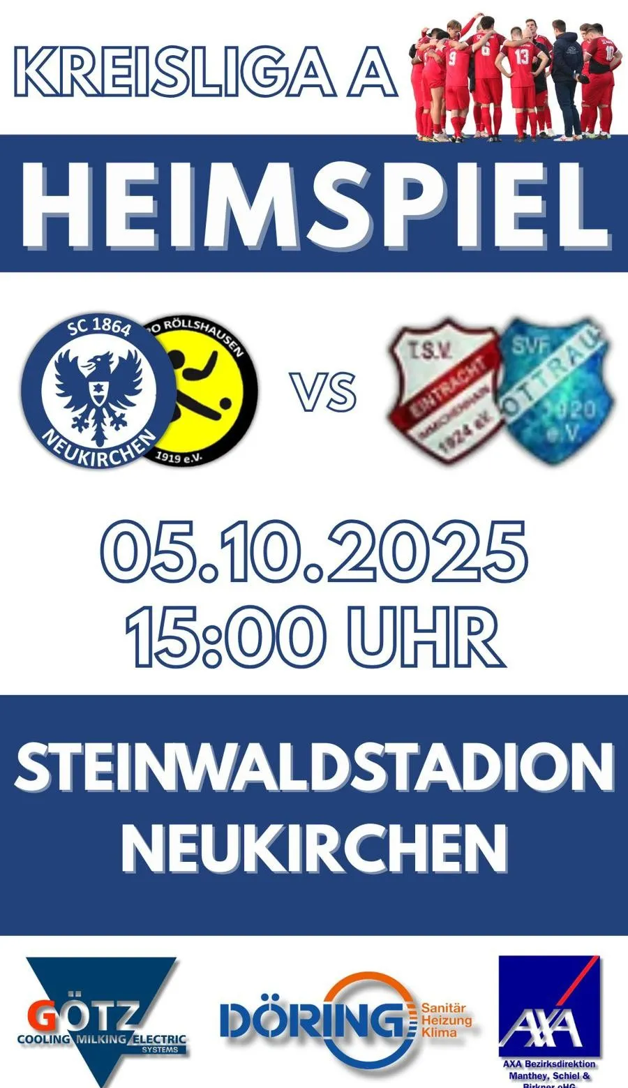 Sonntag: SG Neukirchen/Röllsh. II gegen Immichenhain/Ottrau I KLA