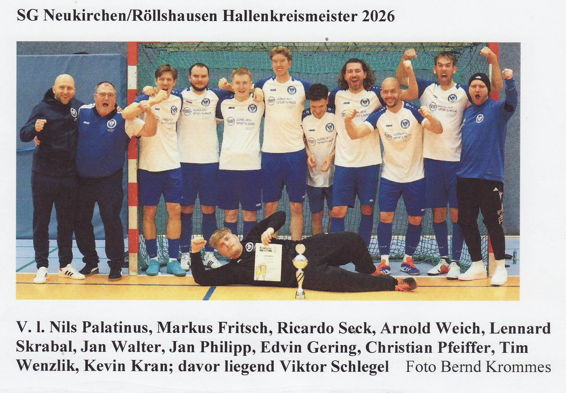 SG Neukirchen/Röllshausen wurde Hallenkreismeister 2026 bei den Senioren