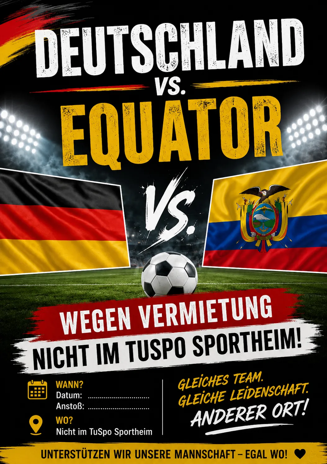 Keine Übertragung im Sportheim!