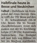 AH Pokal-Halbfinale heute: Presseschau