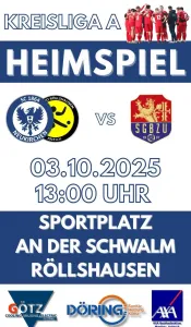 Freitag: SG Neukirchen/Röllsh. II vs Bad Zwesten/U. in Röllshausen