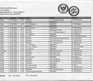 Restrunden-Spielplan Senioren 2025 / 2026