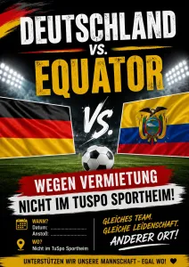 Keine Übertragung im Sportheim!